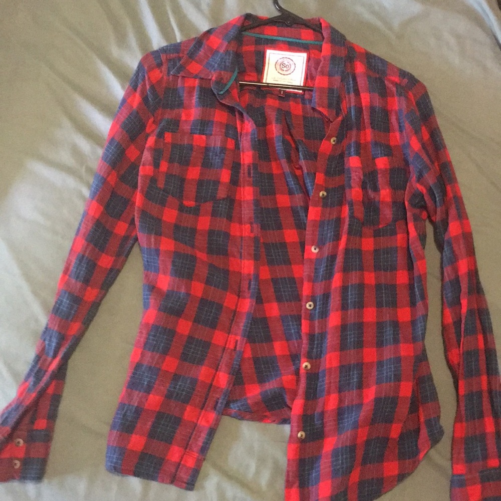 Plaid button up shirt